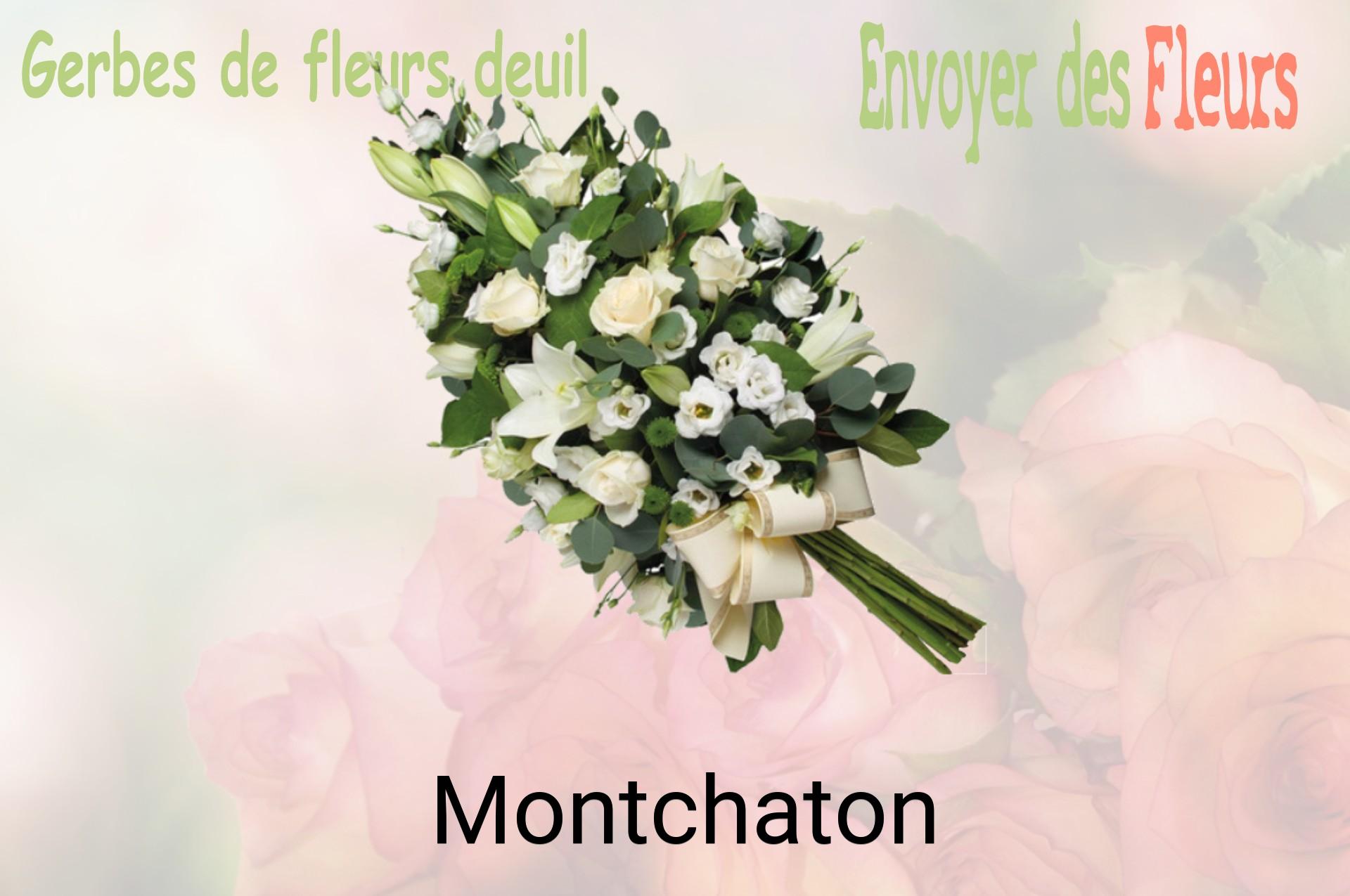 Gerbe de fleurs de deuil livrée à Montchaton